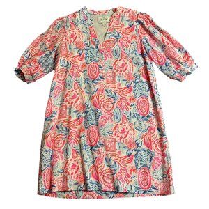 Lilly Pulitzer NWT Mialeigh Elbow Sleeve Resort White Lil Sun Sea Sand - Size 6